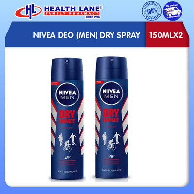 NIVEA DEO (MEN) DRY SPRAY (150MLX2)